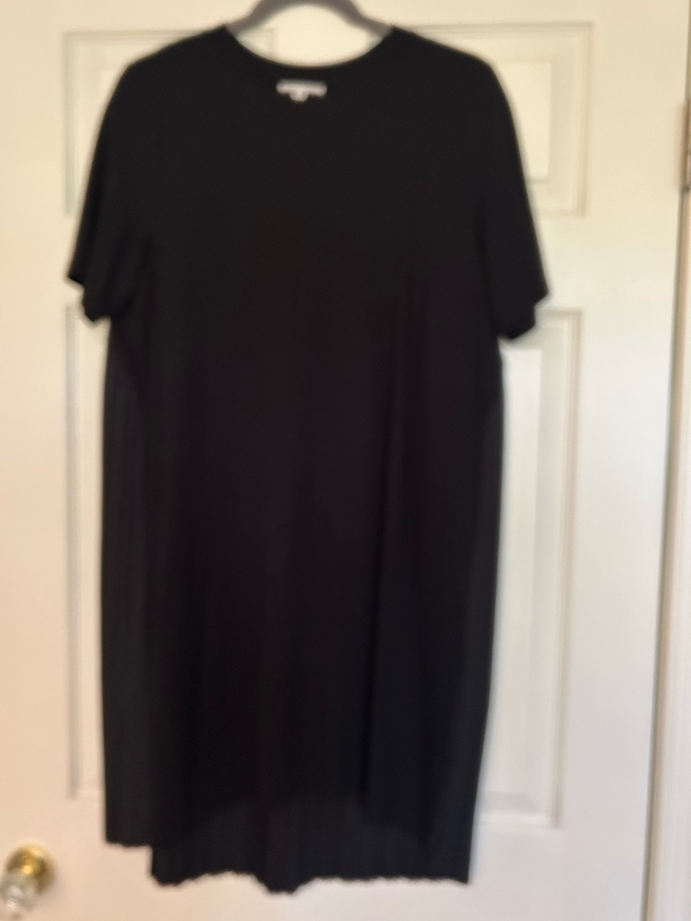 Joh Black Short-Sleeve Women's Dress. Stretch thick Ponte- knit. Like new